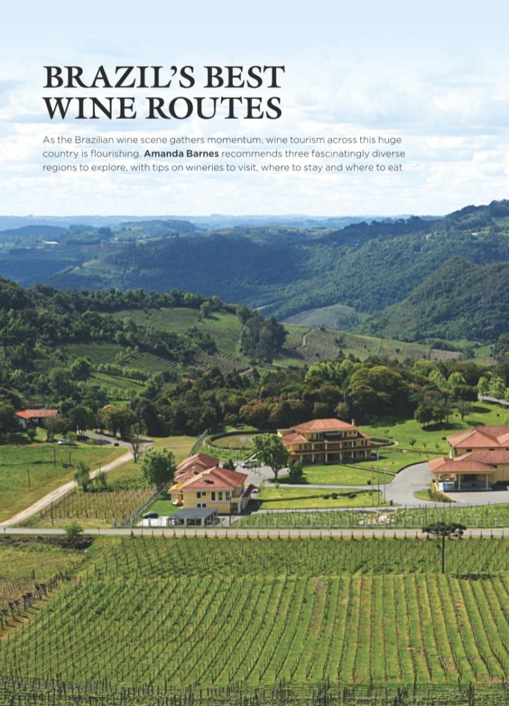 Brazilian wine writer Amanda Barnes on Brazil wine regions and wineries for Decanter magazine